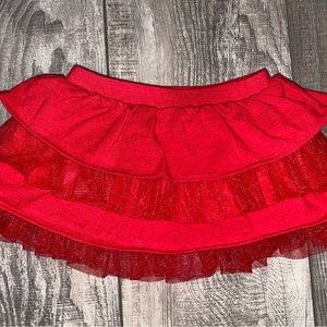 ♥️ Gymboree Baby Ruffle Red Dress Tutu Tulle Skirt Valentines Day 6M 9M 12M